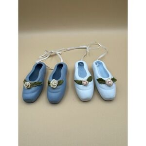 Vintage Ceramic Ballet Slippers Wall Hanging Ballerina Shoes Ornaments